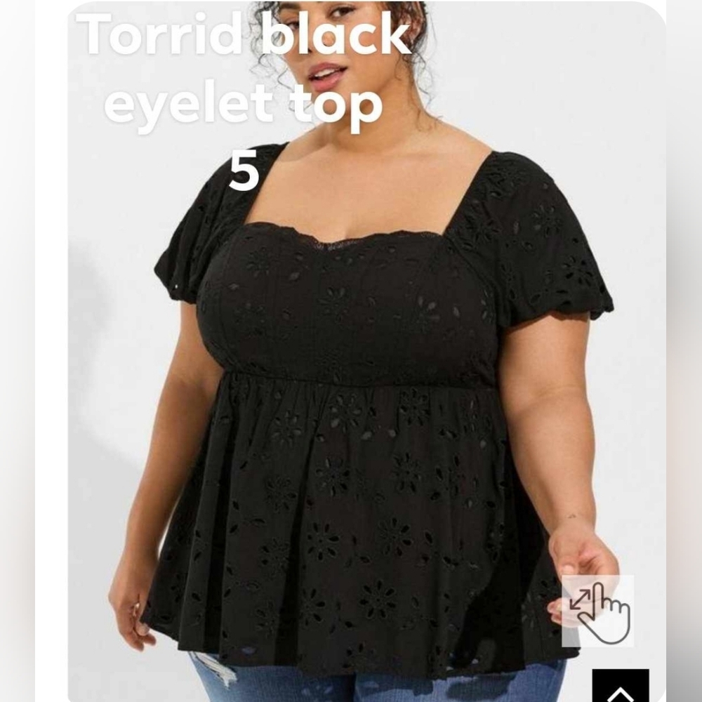 Torrid eyelet top